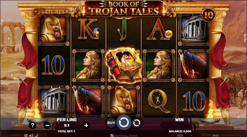 Book Of Trojan Tales Spinomenal Slot Main Screen Reels