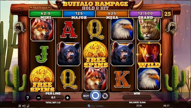 Buffalo Rampage – Hold and Hit Spinomenal Slot Main Screen Reels