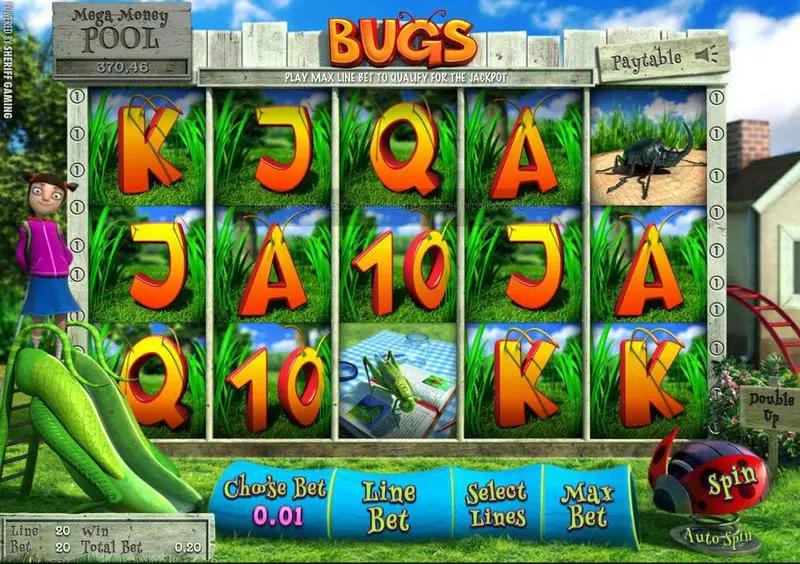 Bugs Sheriff Gaming Slot Main Screen Reels