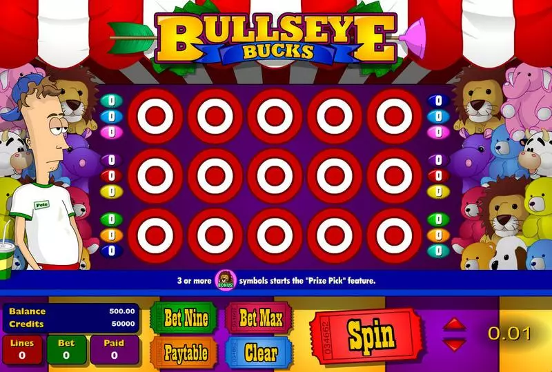 Bullseye Bucks Amaya Slot Main Screen Reels