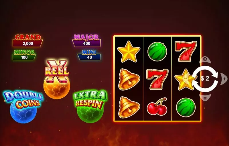 Burn Burn Burn Stepper Wizard Games Slot Main Screen Reels
