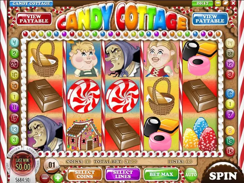 Candy Cottage Rival Slot Main Screen Reels