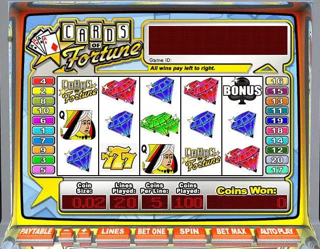 Cards of Fortune Leap Frog Slot Main Screen Reels