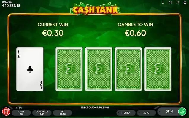 Cash Tank Endorphina Slot Gamble Winnings