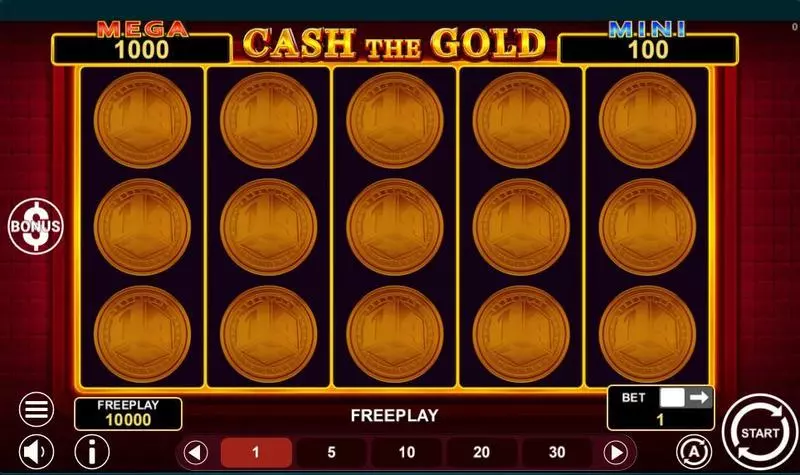 Cash The Gold Hold And Win  Slot Main Screen Reels