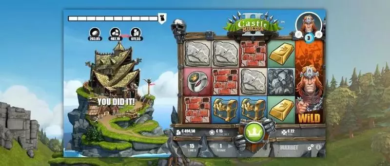 Castle Builder Microgaming Slot Main Screen Reels