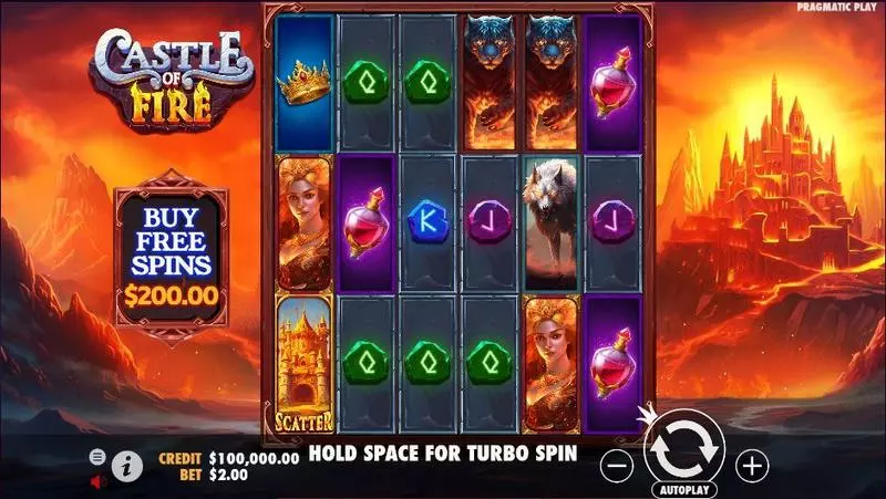 Castle of Fire Pragmatic Play Slot Main Screen Reels