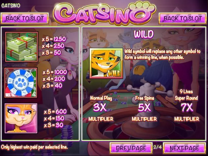 Catsino Rival Slot Info and Rules