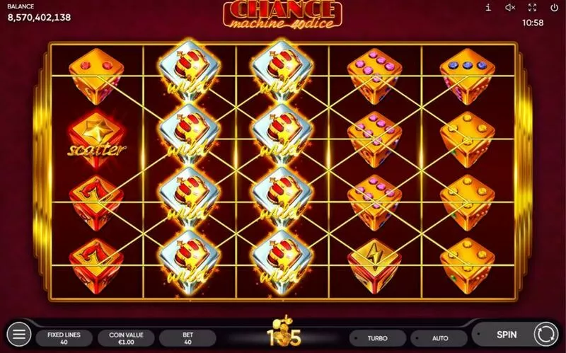 Chance Machine 40 Dice  Slot Main Screen Reels