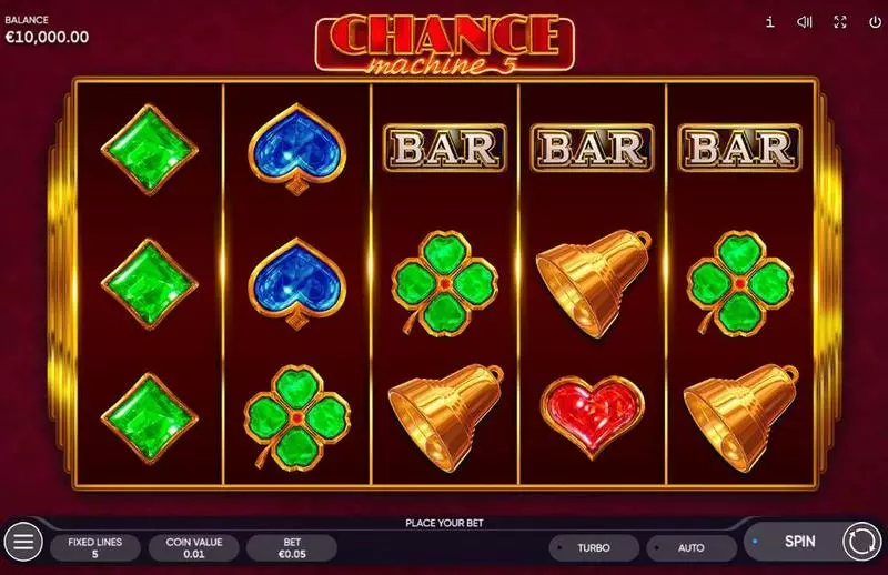 Chance Machine 5 Endorphina Slot Main Screen Reels