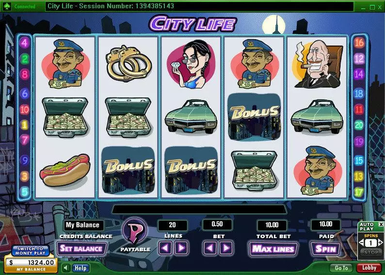 City Life 888 Slot Main Screen Reels
