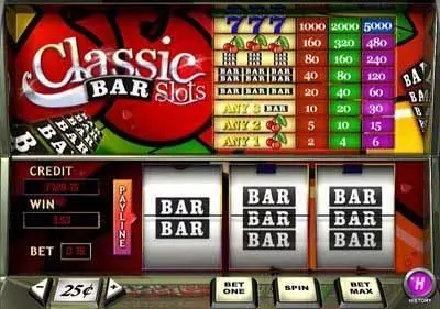 Classic Bar PlayTech Slot Main Screen Reels