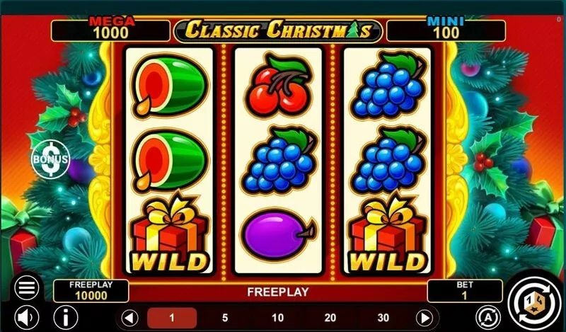 Classic Christmas Hold And Win 1Spin4Win Slot Main Screen Reels