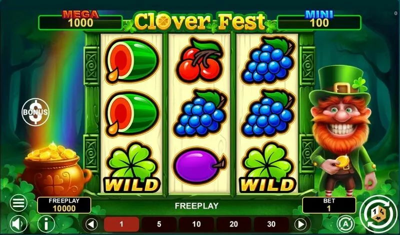 Clover Fest Hold And Win 1Spin4Win Slot Main Screen Reels