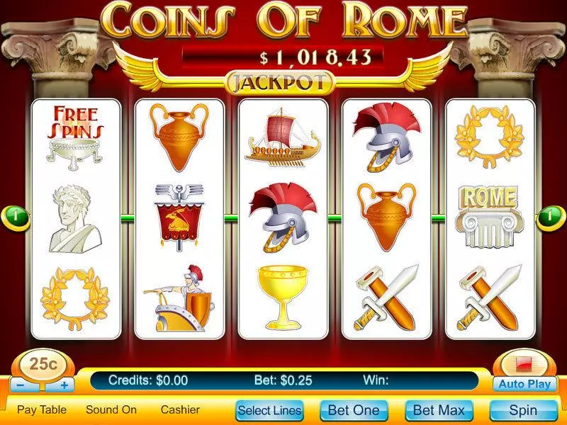 Coins Of Rome Byworth Slot Main Screen Reels