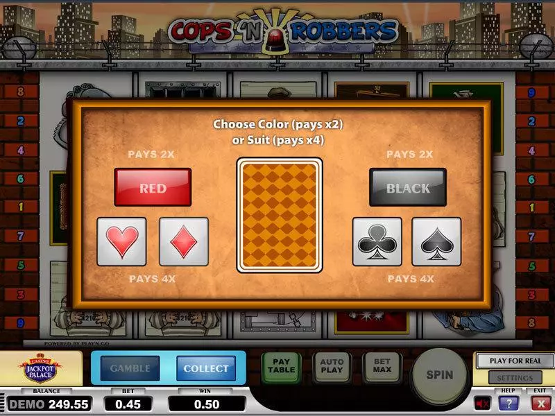 Cops n Robbers Play'n GO Slot Gamble Screen