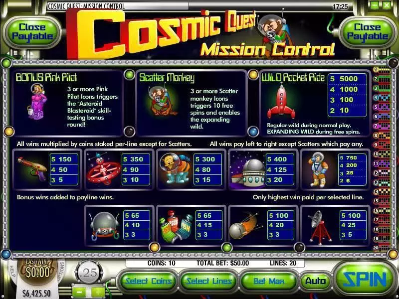 Cosmic Quest Episode One Rival Slot Info and Rules