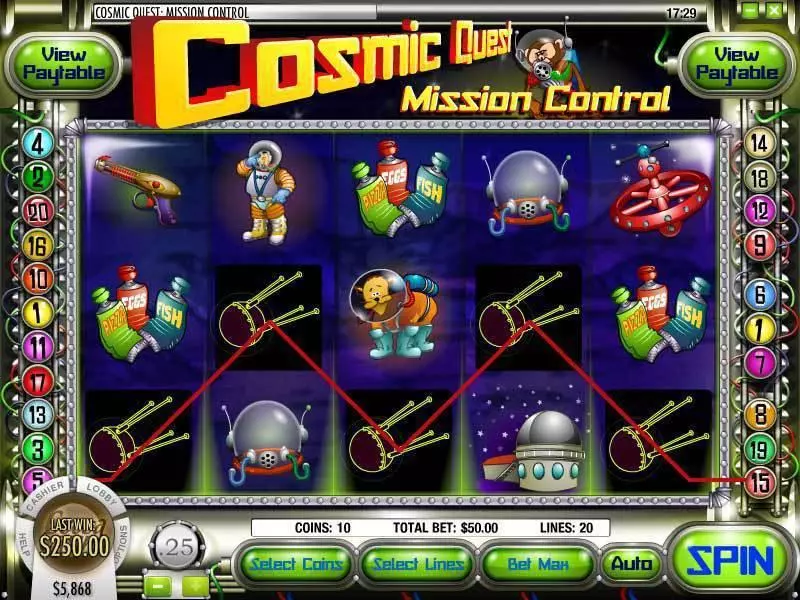 Cosmic Quest Episode One Rival Slot Main Screen Reels