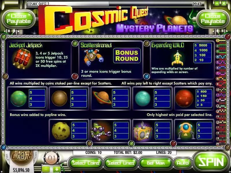 Cosmic Quest Episode Two Rival Slot Info and Rules