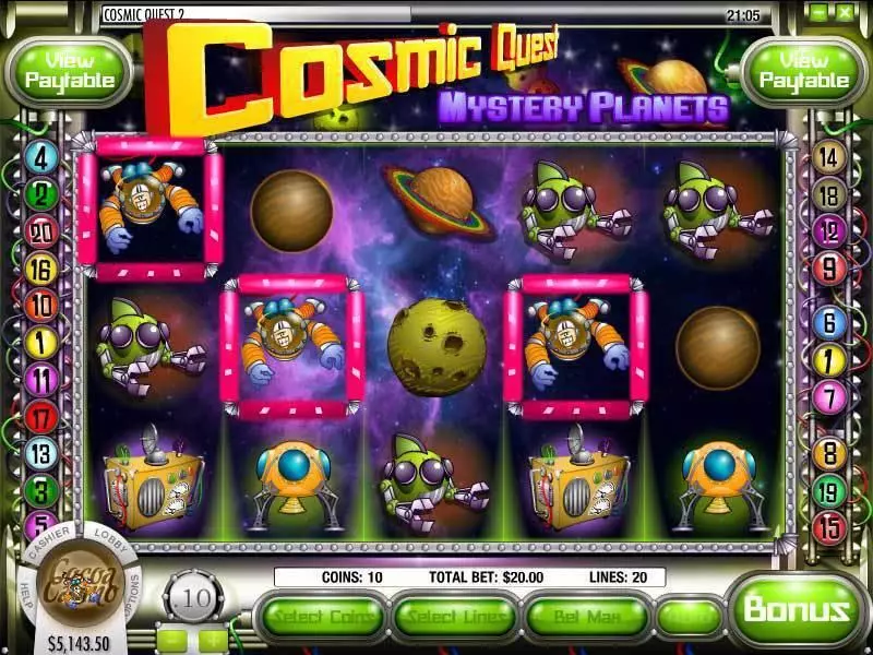 Cosmic Quest Episode Two Rival Slot Main Screen Reels