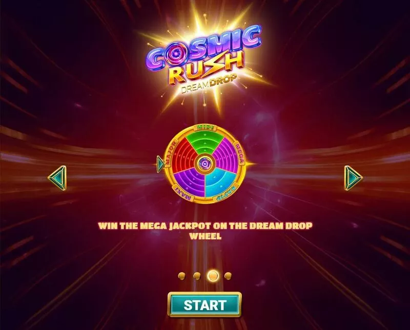 Cosmic Rush Four Leaf Gaming Slot Wheel of prizes
