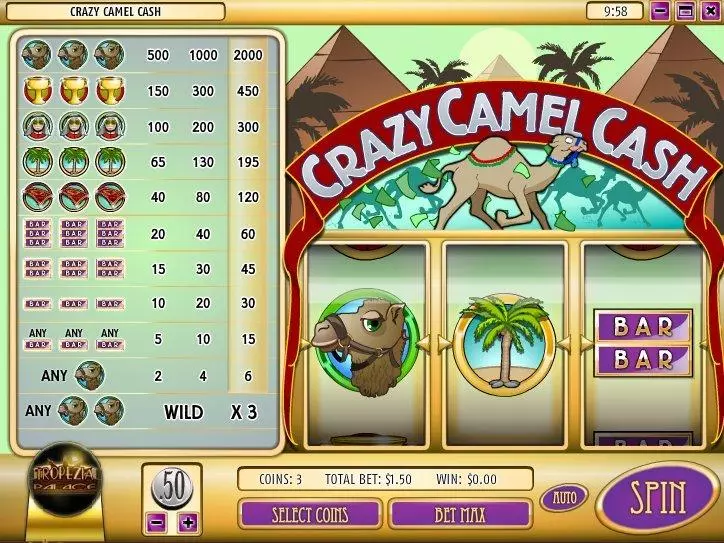 Crazy Camel Cash Rival Slot Main Screen Reels