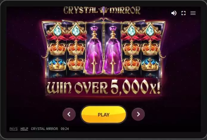 Crystal Mirror Red Tiger Gaming Slot Main Screen Reels