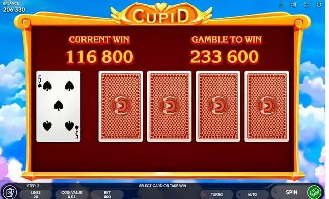 Cupid Endorphina Slot Winning Screenshot