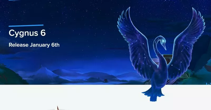 Cygnus 6 Elk Studios Slot Introduction Screen