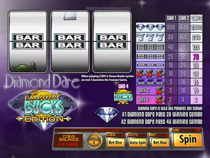 Diamond Dare Bucks Edition Saucify Slot Main Screen Reels
