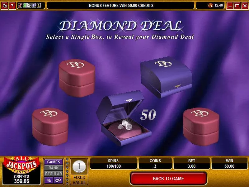 Diamond Deal Microgaming Slot Bonus 1