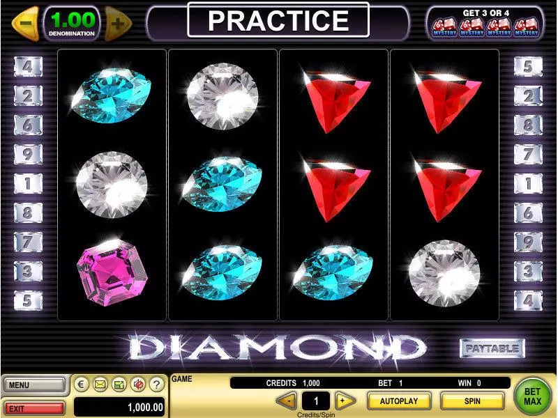 Diamond GTECH Slot Main Screen Reels
