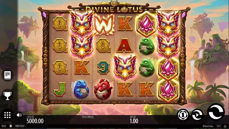 Divine Lotus Thunderkick Slot Main Screen Reels