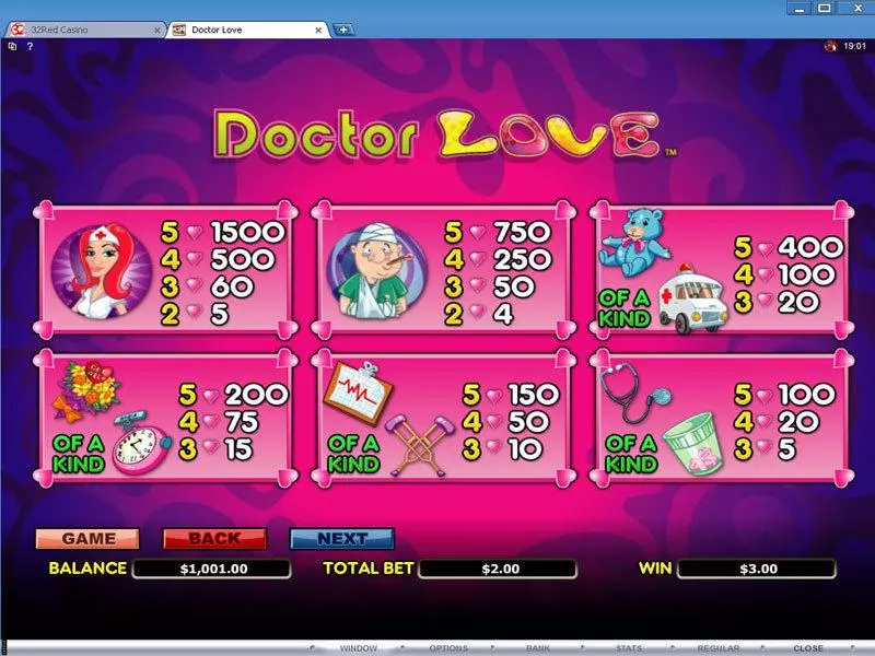Doctor Love Microgaming Slot Info and Rules