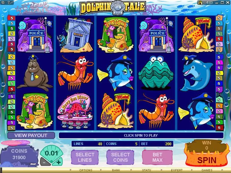 Dolphin Tale Microgaming Slot Main Screen Reels