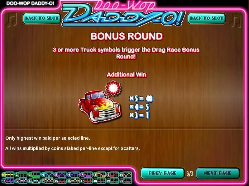 Doo-wop Daddy-O Rival Slot Info and Rules