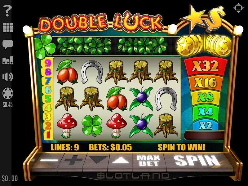 Double Luck Slotland Software Slot Main Screen Reels