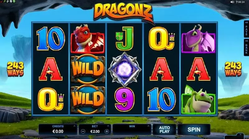 Dragonz Microgaming Slot Introduction Screen