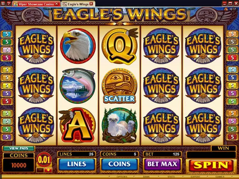 Eagle's Wings Microgaming Slot Main Screen Reels