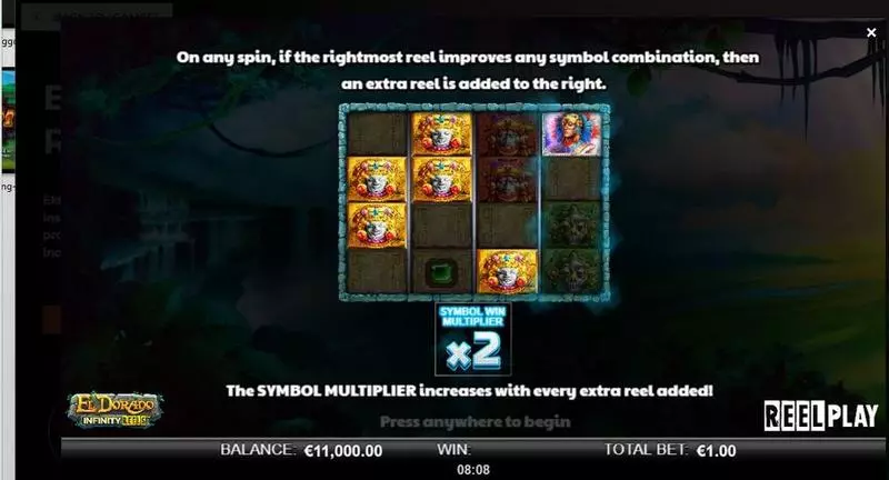 El Dorado Infinity Reels ReelPlay Slot Info and Rules
