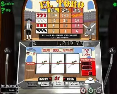 El Toro RTG Slot Main Screen Reels