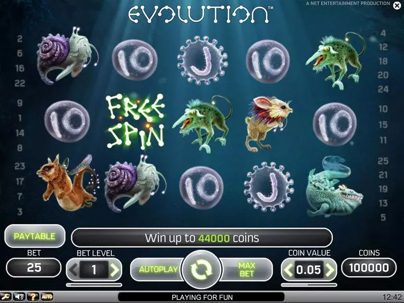 Evolution NetEnt Slot Main Screen Reels