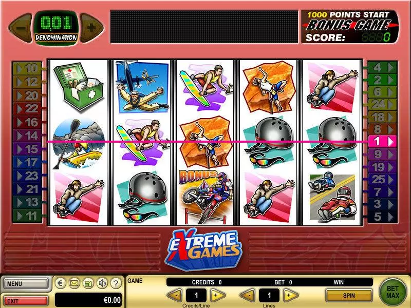 Extreme Games GTECH Slot Main Screen Reels