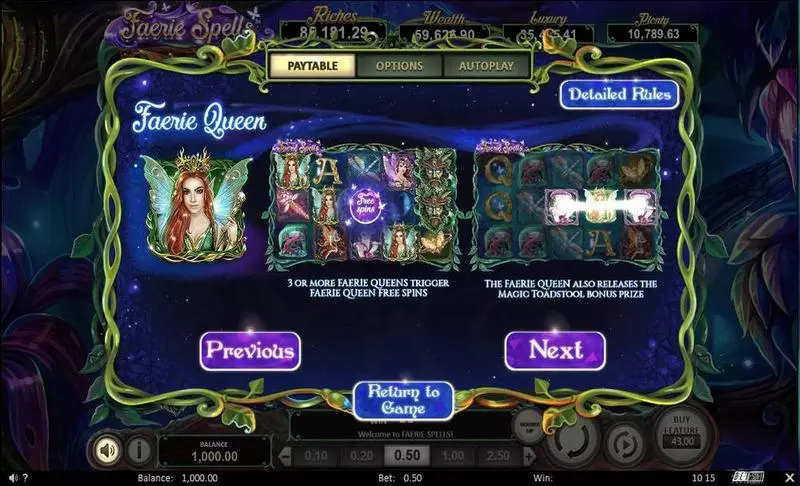 Faerie Spells BetSoft Slot Info and Rules