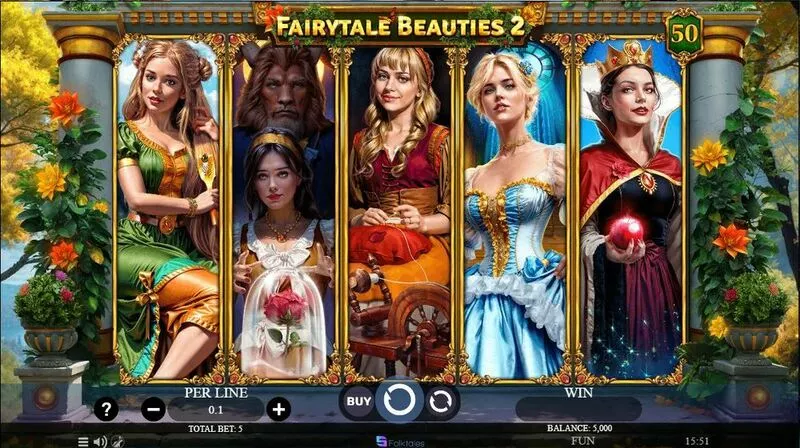 Fairytale Beauties 2 Spinomenal Slot Main Screen Reels