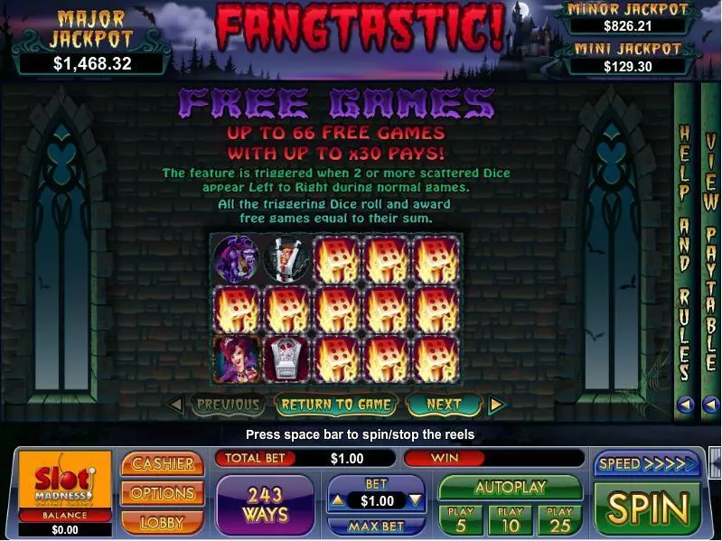Fangtastic NuWorks Slot Info and Rules