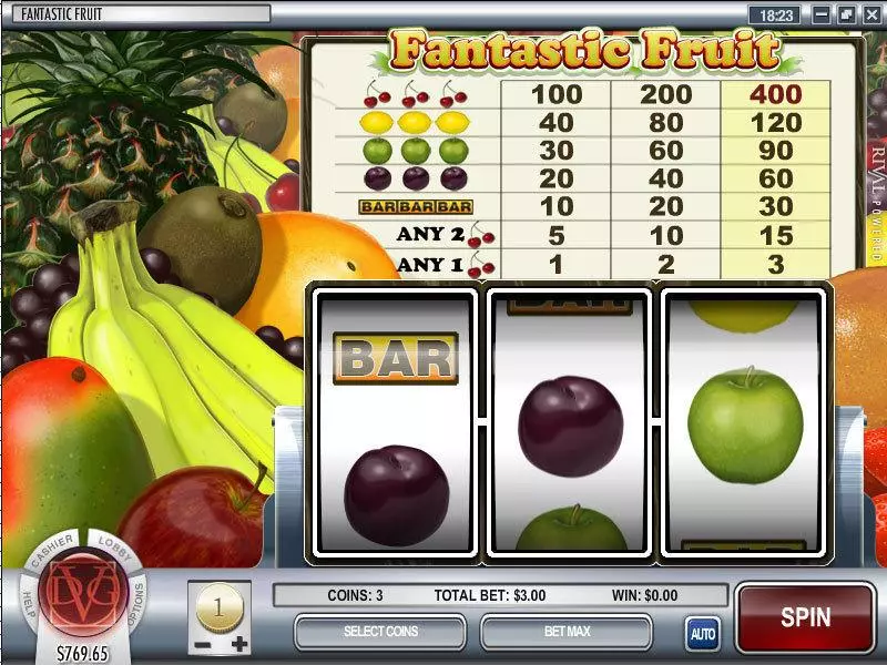 Fantastic Fruit Rival Slot Main Screen Reels