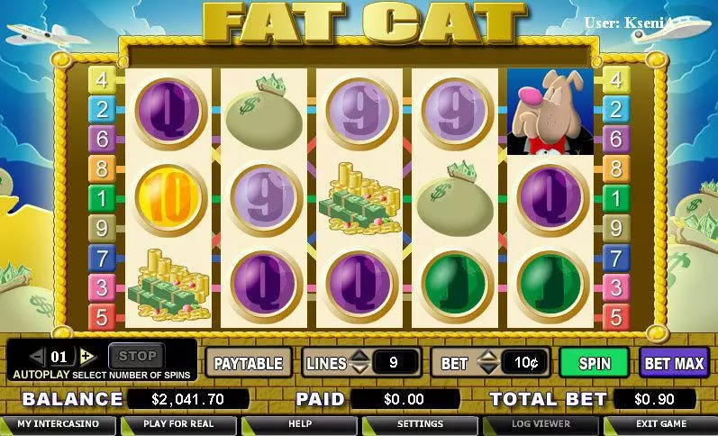 Fat Cat CryptoLogic Slot Main Screen Reels