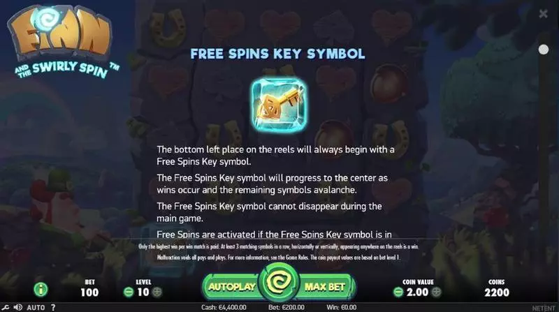 Finn and the Swirly Spin NetEnt Slot Bonus 1