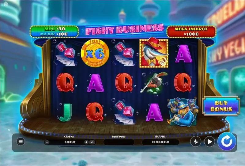 Fishy Business TrueLab Games Slot Main Screen Reels